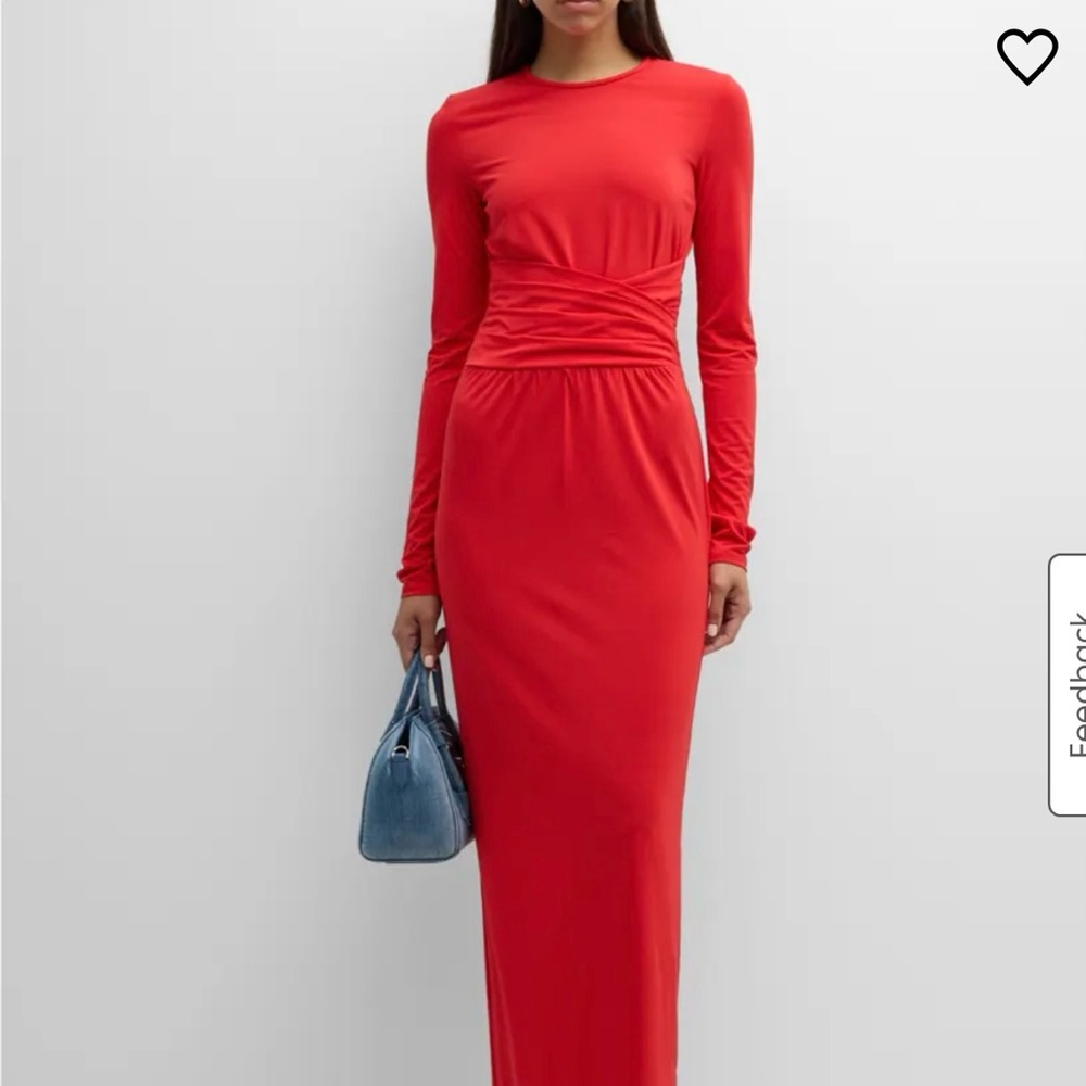 Emporio Armani Vibrant Red Long Sleeve Dress